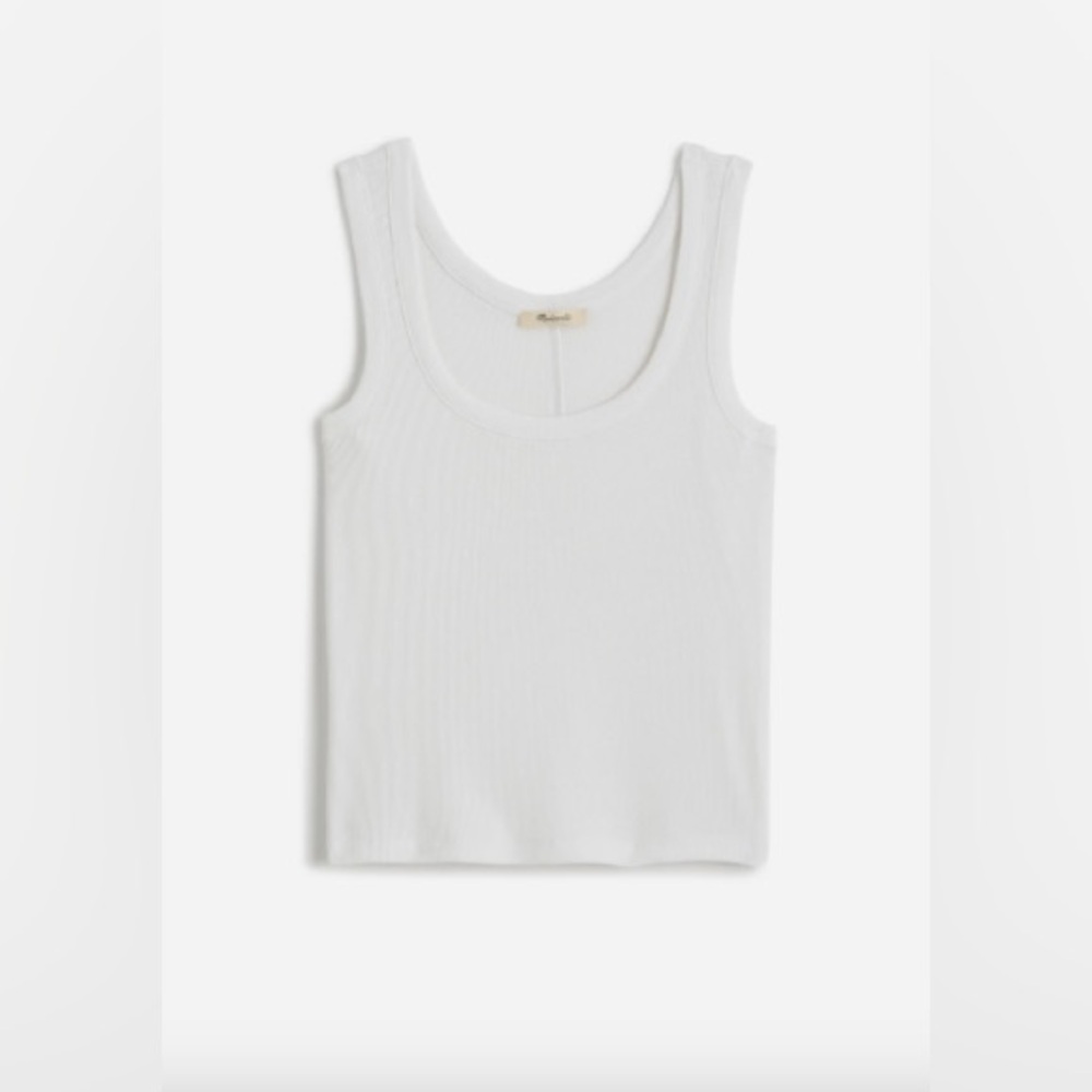 Madewell Ribbed White Tank Top - Picture 4 of 7